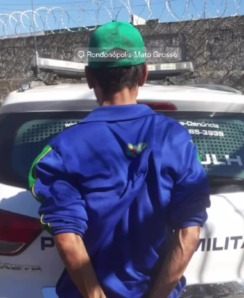 PM Prende Homem em Flagrante Furtando Fios de Alta Tensão no Centro